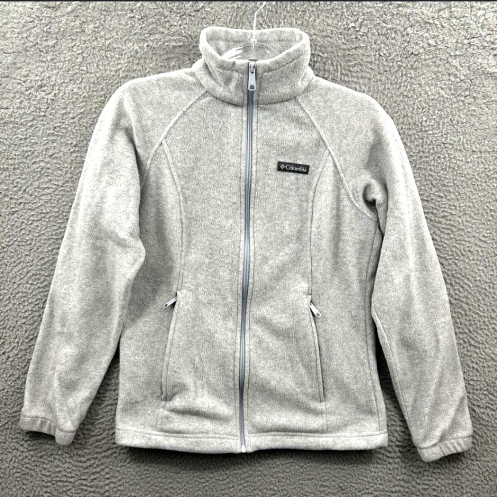Columbia Benton Gray Fleece Jacket Coat Women Small